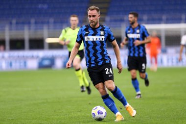 Milano, İtalya. 19 Eylül 2020. Dostça bir maç. Fc Internazionale, Pisa Uc 'a karşı. FC Internazionale 'den Christian Eriksen, FC Internazionale ve Pisa Sc arasındaki dostluk maçı sırasında.