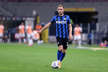 Milano, İtalya. 19 Eylül 2020. Dostça bir maç. Fc Internazionale, Pisa Uc 'a karşı. FC Internazionale 'den Christian Eriksen, FC Internazionale ve Pisa Sc arasındaki dostluk maçı sırasında.