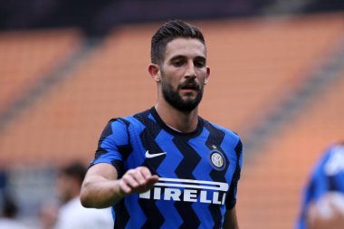 Milano, İtalya. 19 Eylül 2020. Dostça bir maç. Fc Internazionale, Pisa Uc 'a karşı. FC Internazionale ile Pisa Sc arasında oynanan dostluk karşılaşmasında FC Internazionale 'den Roberto Gagliardini.