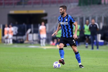 Milano, İtalya. 19 Eylül 2020. Dostça bir maç. Fc Internazionale, Pisa Uc 'a karşı. FC Internazionale ile Pisa Sc arasında oynanan dostluk karşılaşmasında FC Internazionale 'den Roberto Gagliardini.