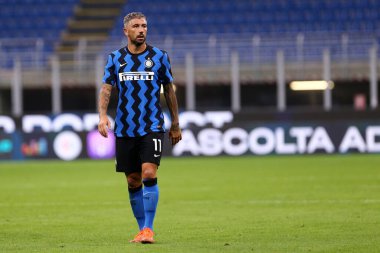 Milano, İtalya. 19 Eylül 2020. Dostça bir maç. Fc Internazionale, Pisa Uc 'a karşı. FC Internazionale 'den Yann Karamoh FC Internazionale ve Pisa Sc arasındaki dostluk maçı sırasında.