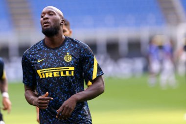 Milano, İtalya. 19 Eylül 2020. Dostça bir maç. Fc Internazionale, Pisa Uc 'a karşı. FC Internazionale ile Pisa Sc arasında oynanan dostluk karşılaşmasında FC Internazionale 'den Romelu Lukaku.