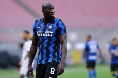 Milano, İtalya. 19 Eylül 2020. Dostça bir maç. Fc Internazionale, Pisa Uc 'a karşı. FC Internazionale ile Pisa Sc arasında oynanan dostluk karşılaşmasında FC Internazionale 'den Romelu Lukaku.