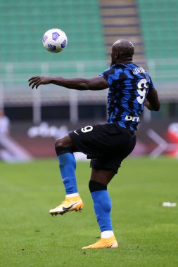Milano, İtalya. 19 Eylül 2020. Dostça bir maç. Fc Internazionale, Pisa Uc 'a karşı. FC Internazionale ile Pisa Sc arasında oynanan dostluk karşılaşmasında FC Internazionale 'den Romelu Lukaku.