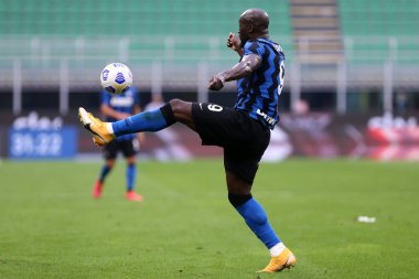 Milano, İtalya. 19 Eylül 2020. Dostça bir maç. Fc Internazionale, Pisa Uc 'a karşı. FC Internazionale ile Pisa Sc arasında oynanan dostluk karşılaşmasında FC Internazionale 'den Romelu Lukaku.