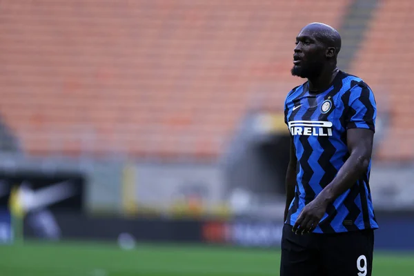 Milano Italië September 2020 Vriendelijke Match Internazionale Pisa Romelu Lukaku — Stockfoto