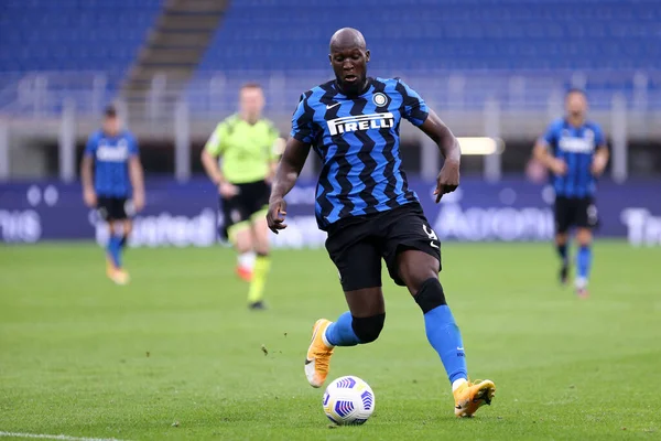 Milano Italië September 2020 Vriendelijke Match Internazionale Pisa Romelu Lukaku — Stockfoto