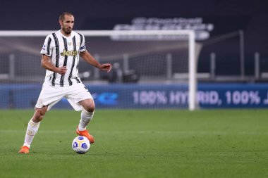 Torino, İtalya. 20 Eylül 2020. Juventus FC 'den İtalyan Serie A. Giorgio Chiellini, Juventus Fc ve Uc Sampdoria arasında oynanan Serie A karşılaşmasında.   