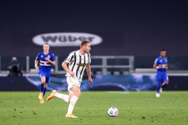 Torino, İtalya. 20 Eylül 2020. Juventus FC 'den İtalyan Serie A. Dejan Kulusevski ile Juventus Fc ve Uc Sampdoria arasında oynanan Serie A karşılaşmasında.   
