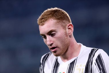 Torino, İtalya. 20 Eylül 2020. Juventus FC 'den İtalyan Serie A. Dejan Kulusevski ile Juventus Fc ve Uc Sampdoria arasında oynanan Serie A karşılaşmasında.   