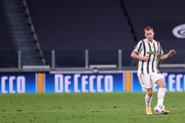 Torino, İtalya. 20 Eylül 2020. Juventus FC 'den İtalyan Serie A. Dejan Kulusevski ile Juventus Fc ve Uc Sampdoria arasında oynanan Serie A karşılaşmasında.   