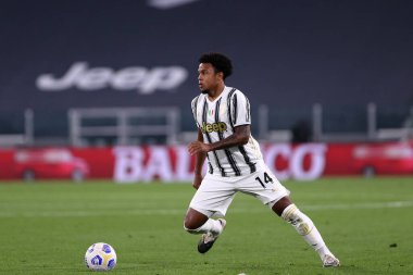 Torino, İtalya. 20 Eylül 2020. Juventus FC 'den İtalyan Serie A. Weston McKennie, Juventus Fc ve Uc Sampdoria arasında oynanan Serie A maçı sırasında hareket halindedir..   