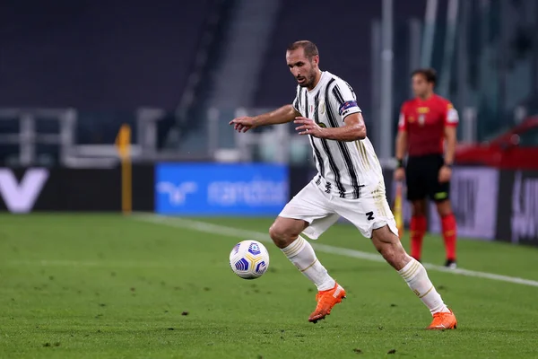 Torino, İtalya. 20 Eylül 2020. Juventus FC 'den İtalyan Serie A. Giorgio Chiellini, Juventus Fc ve Uc Sampdoria arasında oynanan Serie A karşılaşmasında.   