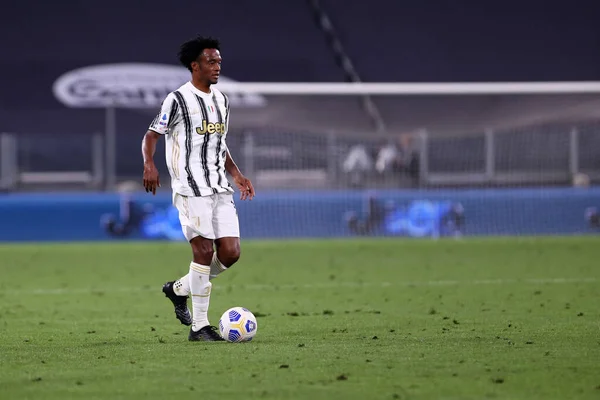 Torino Itálie Září2020 Italské Serie Juan Cuadrado Juventus Akci Během — Stock fotografie