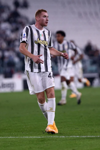 Torino, İtalya. 20 Eylül 2020. Juventus FC 'den İtalyan Serie A. Dejan Kulusevski ile Juventus Fc ve Uc Sampdoria arasında oynanan Serie A karşılaşmasında.   