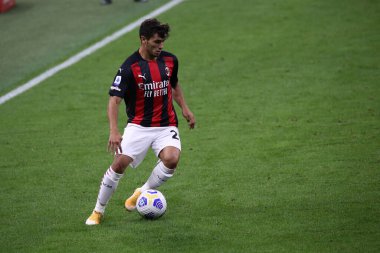 Milano, İtalya. 21 Eylül 2020. Ac Milan 'dan İtalyan Serie A. Brahim Diaz, Ac Milan ile Bologna Fc arasında oynanan Serie A maçı sırasında hareket halindedir..  