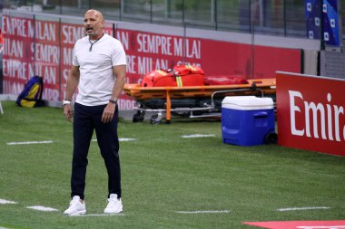 Milano, İtalya. 21 Eylül 2020. İtalyan Serie A. Sinisa Mihayloviç FC Internazionale ve Bologna Calcio arasında oynanan Serie A karşılaşmasında Bologna Calcio 'nun baş antrenörü..