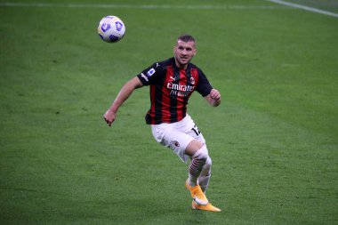 Milano, İtalya. 21 Eylül 2020. İtalyan Serie A. Ante Rebiç Ac Milan ile Bologna Fc arasında oynanan Serie A karşılaşması sırasında hareket halindedir..  