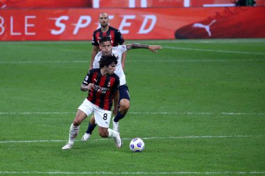 Milano, İtalya. 21 Eylül 2020. Ac Milan ile Bologna Fc arasında oynanan Serie A karşılaşmasında İtalyan Serie A. Sandro Tonali Ac Milan.  
