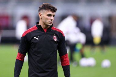 Milano, İtalya. 24 Eylül 2020. Uefa Avrupa Ligi. Ac Milan 'dan Brahim Diaz UEFA Avrupa Ligi' nde Ac Milan ve Fotballklubben Bodo / Glimt arasında oynanan üçüncü tur eleme karşılaşmasında.  