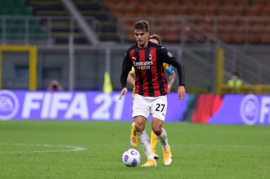 Milano, İtalya. 24 Eylül 2020. Uefa Avrupa Ligi. Ac Milan 'dan Daniele Maldini UEFA Avrupa Ligi' nde Ac Milan ve Fotballklubben Bodo / Glimt arasında oynanan üçüncü tur eleme karşılaşmasında.  
