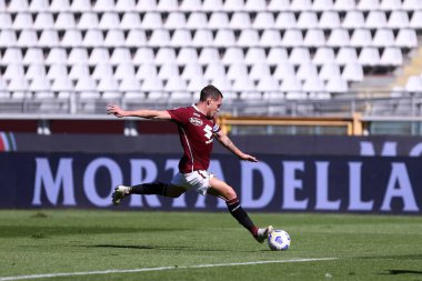 Torino, İtalya. 26 Eylül 2020. Torino FC takımından Andrea Belotti Torino Fc ve Atalanta Calcio arasındaki A serisi maçında. 