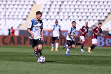Torino, İtalya. 26 Eylül 2020. Atalanta Bergamasca Calcio 'dan Mattia Caldara Serie A karşılaşmasında Torino Fc ve Atalanta Calcio arasında.