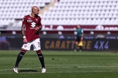 Torino, İtalya. 26 Eylül 2020. Torino Fc ve Atalanta Calcio arasındaki A serisi maçında Torino FC 'den Simone Zaza. 