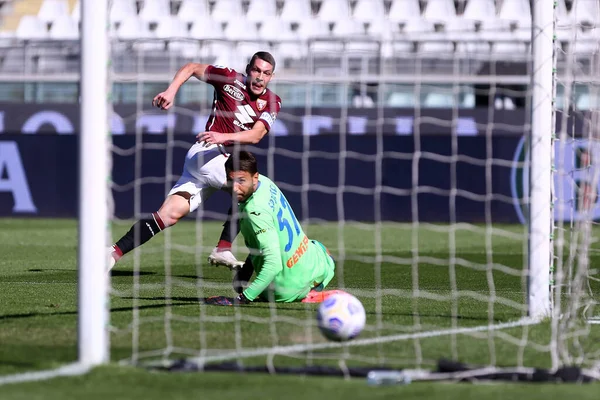 Torino Itália Setembro 2020 Andrea Belotti Torino Durante Partida Série — Fotografia de Stock