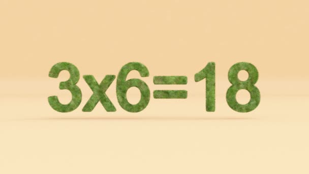 3乘法表 用于学习 — 图库视频影像