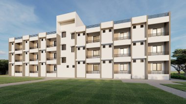 Binayı farklı açı ve görünümlerle 3B biçimlendirme