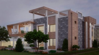 Bireysel bir evin 3d canlandırması