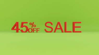 Yüzde 45 indirimli animasyon