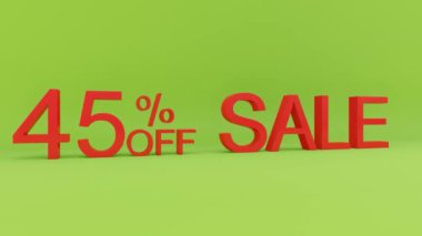 Yüzde 45 indirimli animasyon