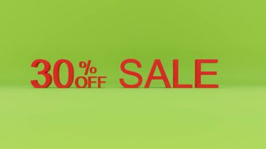 Yüzde 30 indirimli animasyon