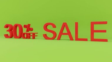Yüzde 30 indirimli animasyon
