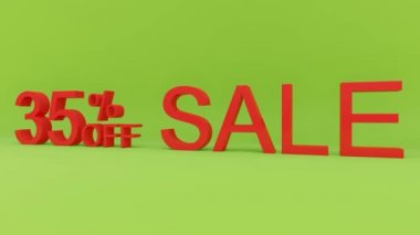 Yüzde 35 indirimli animasyon