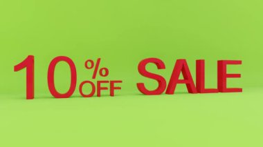 Yüzde 10 indirimli animasyon