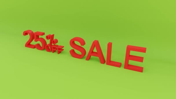 Percent Sale Animation — Stock Video