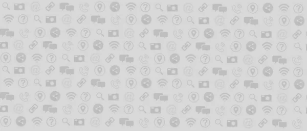 Gri renkli çeşitli simgelere sahip sosyal medya arkaplanı / Mutlu Sosyal Medya Günü