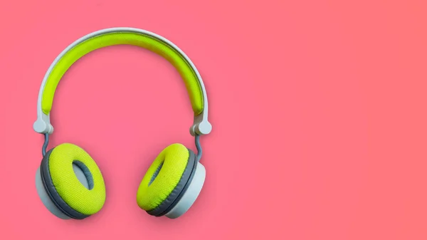 Casque Bluetooth Sans Fil Couleur Vert Clair Blanc Vue Dessus — Photo