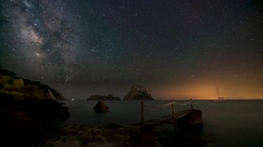 Vedra con la Lactea üzerinden, Timelapse 4k.
