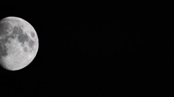 Lune Travers Ciel Uhd Time Lapse — Video
