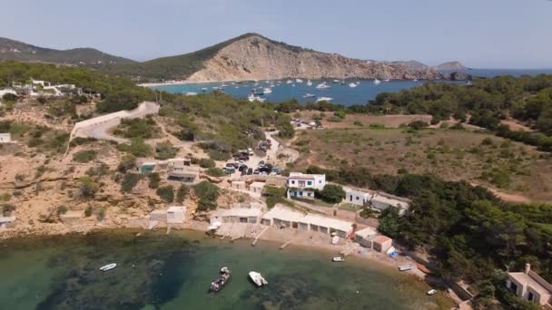 Porroig Cala Jondal Plajı Biza Adası Spanya — Stok video