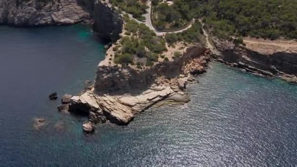 Strand Von Punta Galera Ibiza — Stockvideo