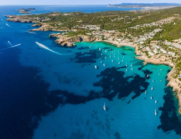 Strand Van Cala Tarida Ten Westen Van Ibiza Eiland Spanje — Stockfoto