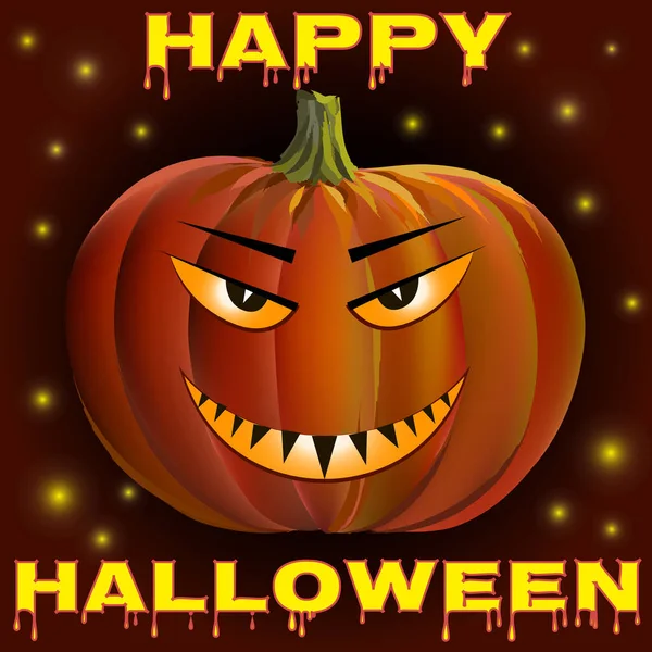 Happy Halloween Illustration Pumpkin Vector Illustration — Stock Vector