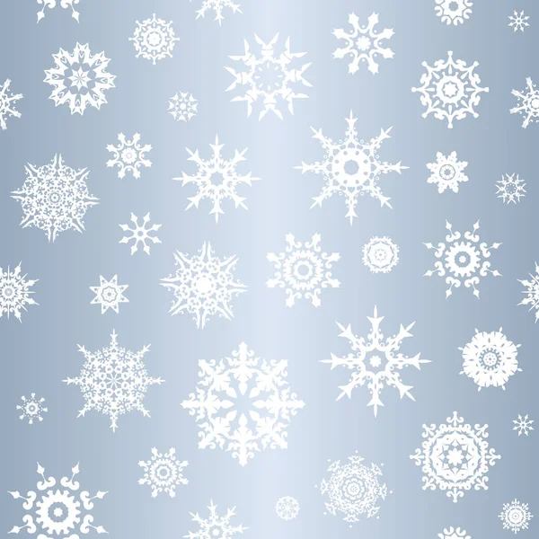 Sneeuwvlok Naadloze Winter Patroon Vector Kleurrijke Illustratie — Stockvector