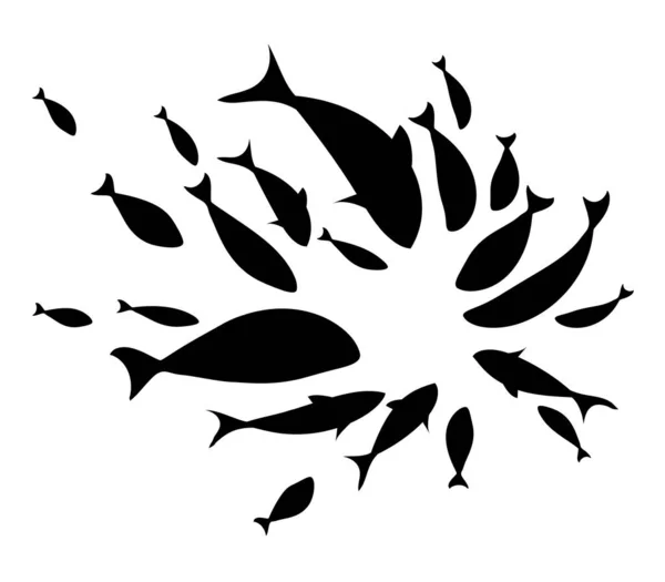 Balık logosu orijinal tasarım. Tasarımınız için logo şablonu.