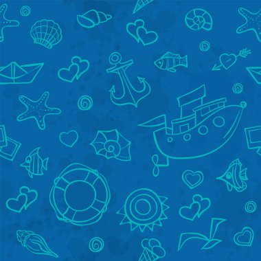 Vektör nautic doku çizim. Orijinal video veya web Oyunlar, grafik tasarım, ekran koruyucular oluşturmak için parlak görüntü.